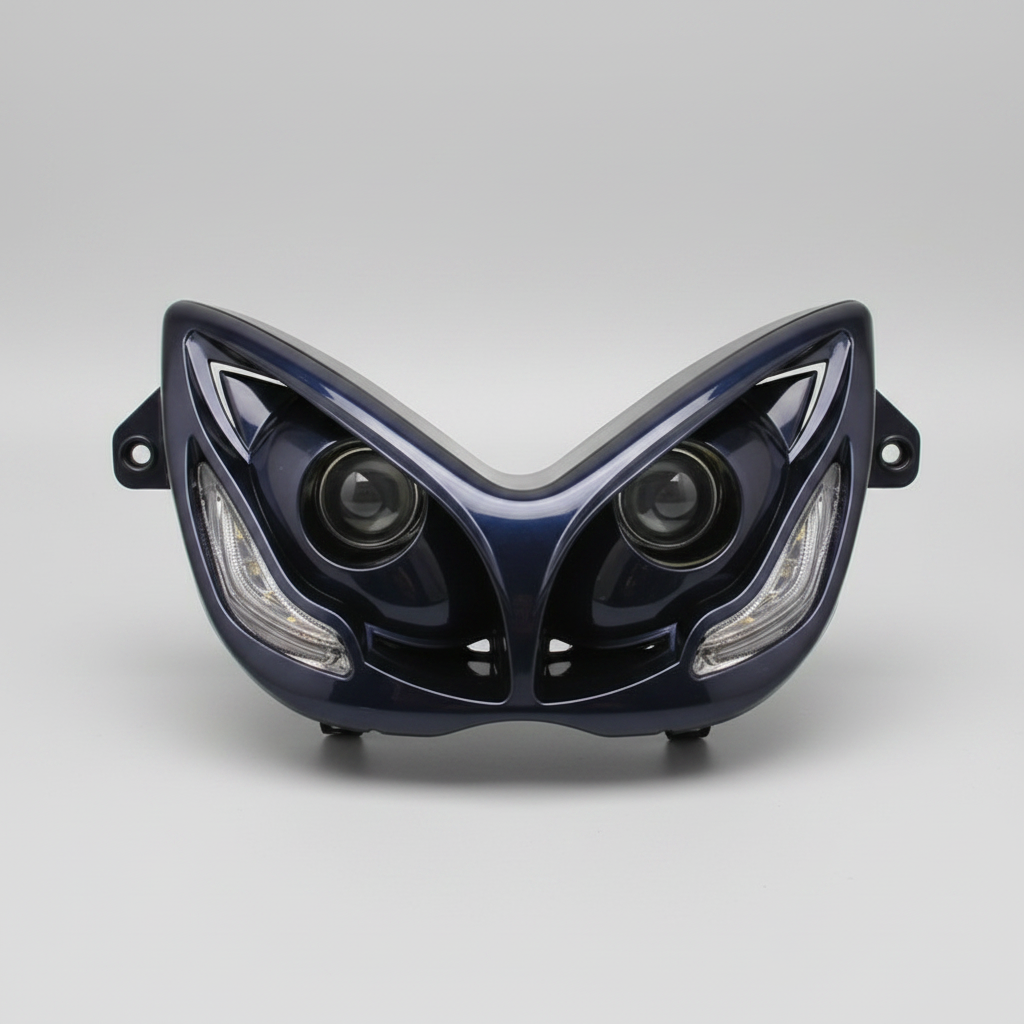 Maschera faro gruppo ottico anteriore a led mbk Nitro yamaha aerox 50 / 100 nera 1997-2012