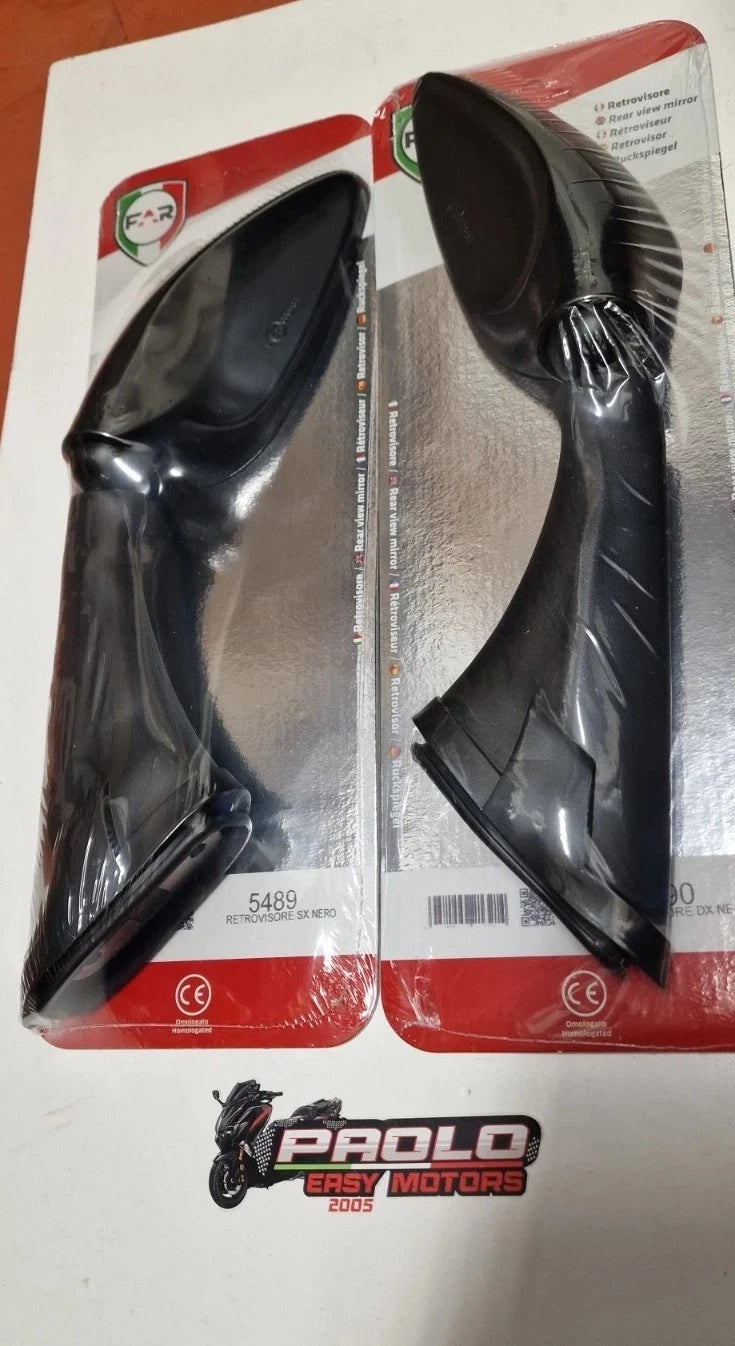 CP. YAMAHA TMAX T-MAX 500 2001 2007 BLACK DROP REARVIEW MIRRORS|277259817414