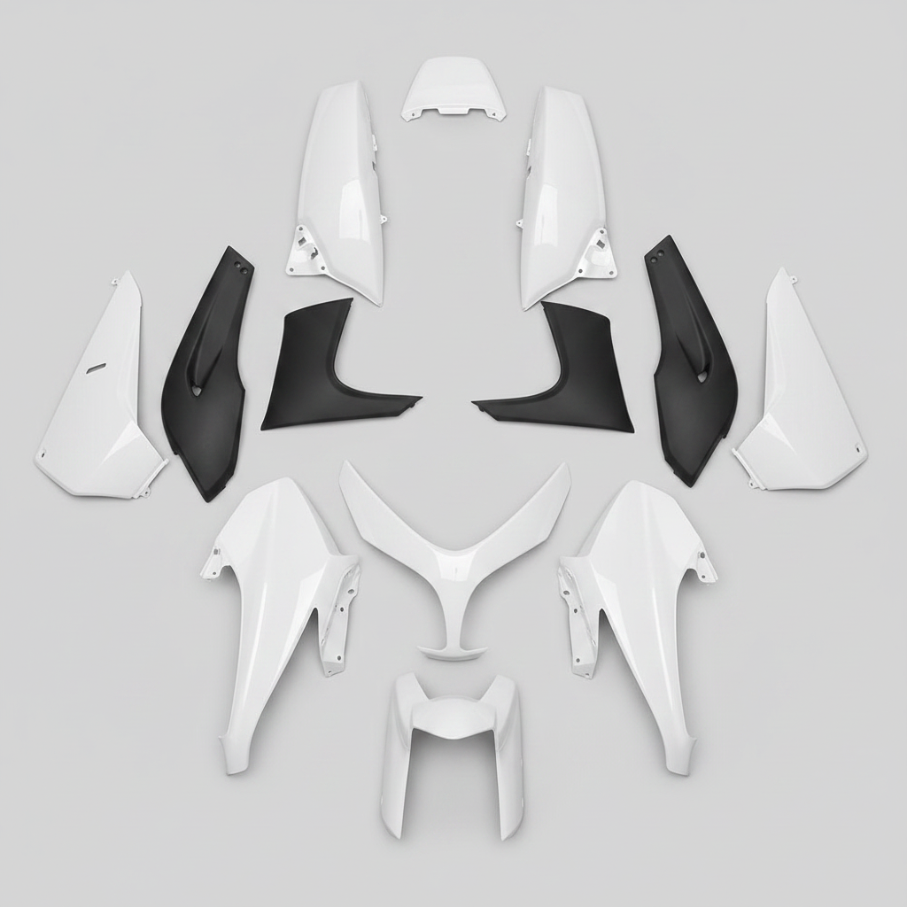 KIT CARENE PLASTICHE SCOCCHE YAMAHA T-MAX 500 2008-2011 BIANCO PERLA