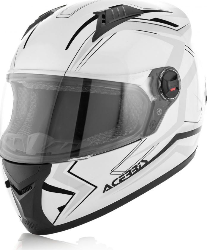 CASCO INTEGRALE ACERBIS MONO VISIERA FS-807 BIANCO/NERO