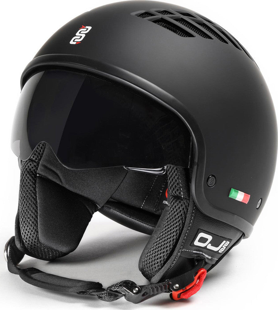 CASCO OJ JET DEMI JET VENTO NERO OPACO/MATT BLACK PER MOTO E SCOOTER
