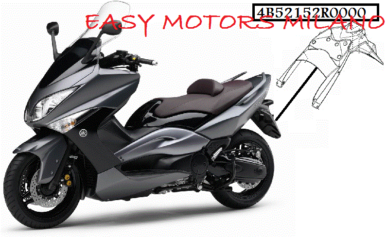 PARAFANGO PARAURTO POSTERIORE ORIGINALE T-MAX 500 2008->2011 YAMAHA: 4B52152R0000