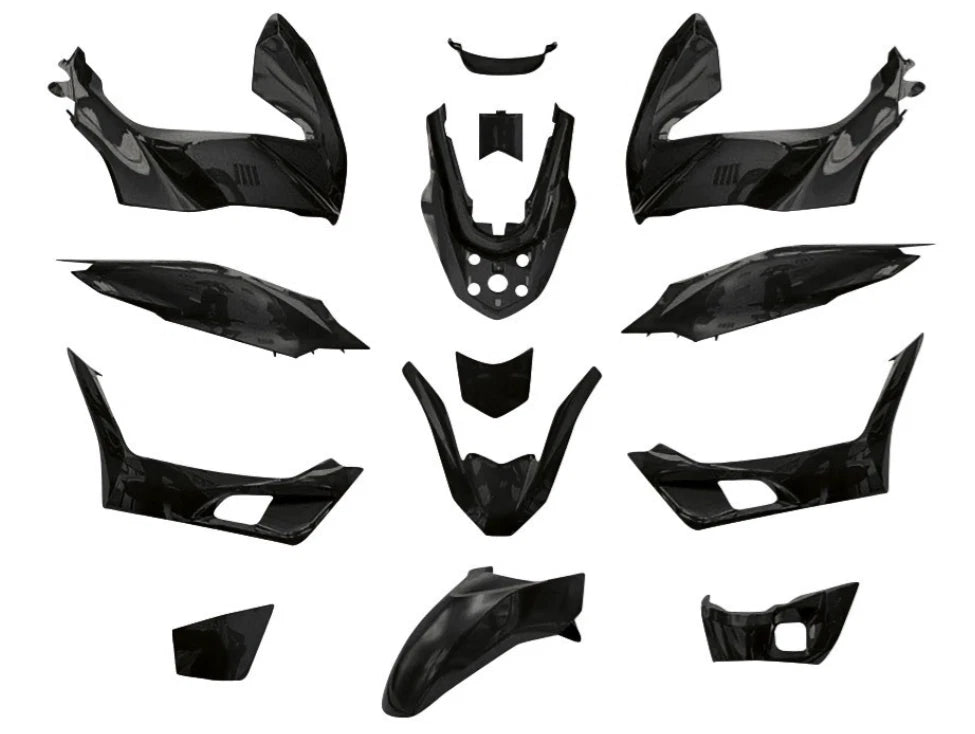 14 PIECE PLASTIC FAIRING KIT FAIRING HONDA PCX 125 CC 2021-2023 GLOSSY BLACK|277827442142