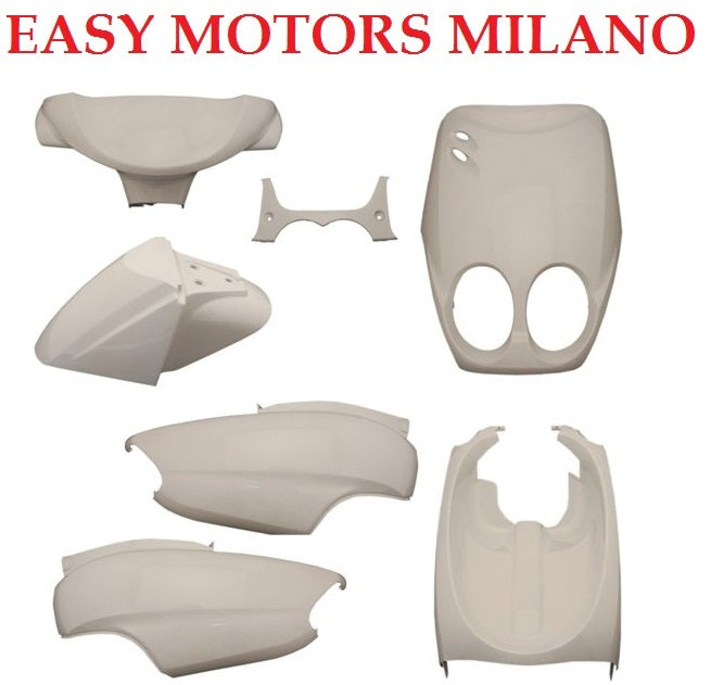 77366511 YAMAHA NEO'S NEOS MBK OVETTO 50/100 GLOSSY WHITE PLASTIC FAIRING KIT|406303784463