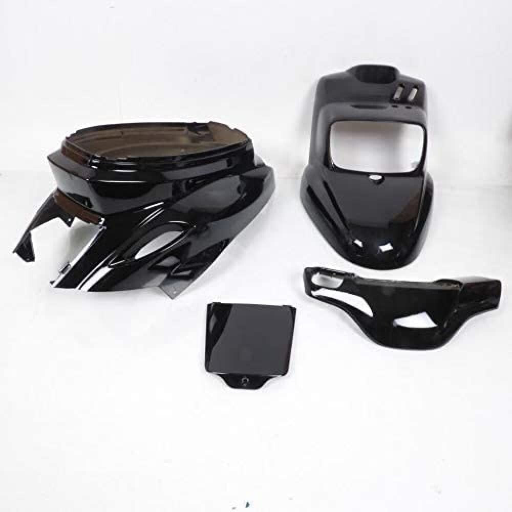MBK BOOSTER SPIRIT 2004 YAMAHA BW'S 2004>2019 BLACK PLASTIC SHELL FAIRINGS KIT|366297411311