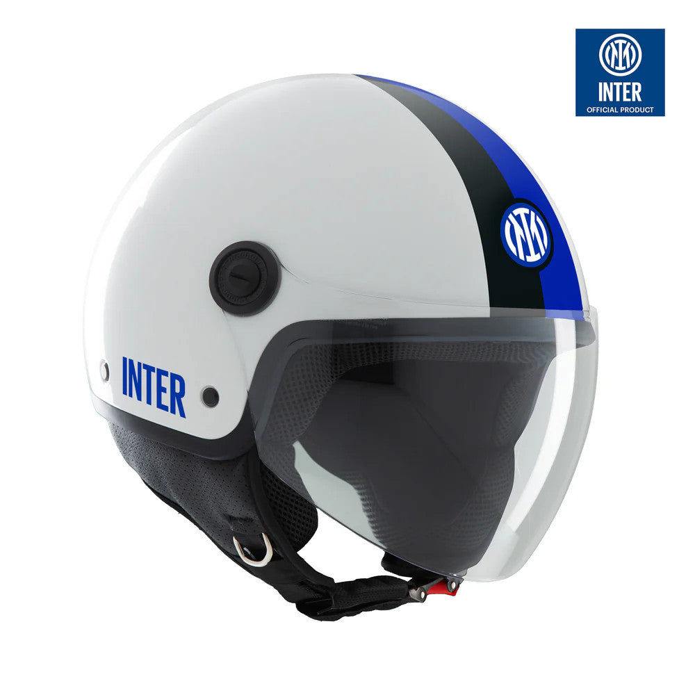 CASCO EL'JETTIN JET CON VISIERA MOTO SCOOTER FC INTER INTERNAZIONALE MILANO