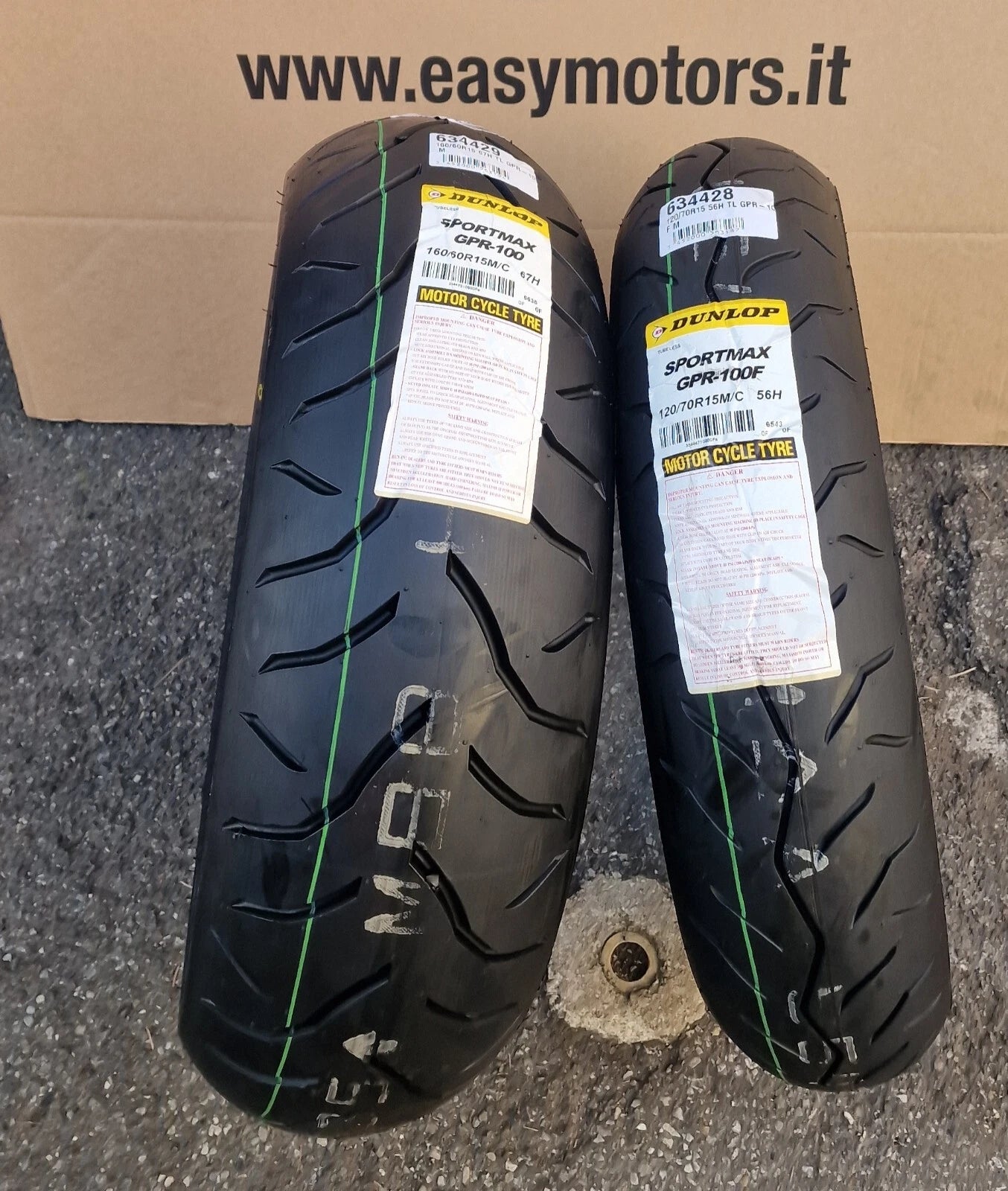 GOMME DUNLOP GPR 100 120/70/15 56H 160/60/15 67H YAMAHA TMAX T-MAX 500/530/560|296197474797