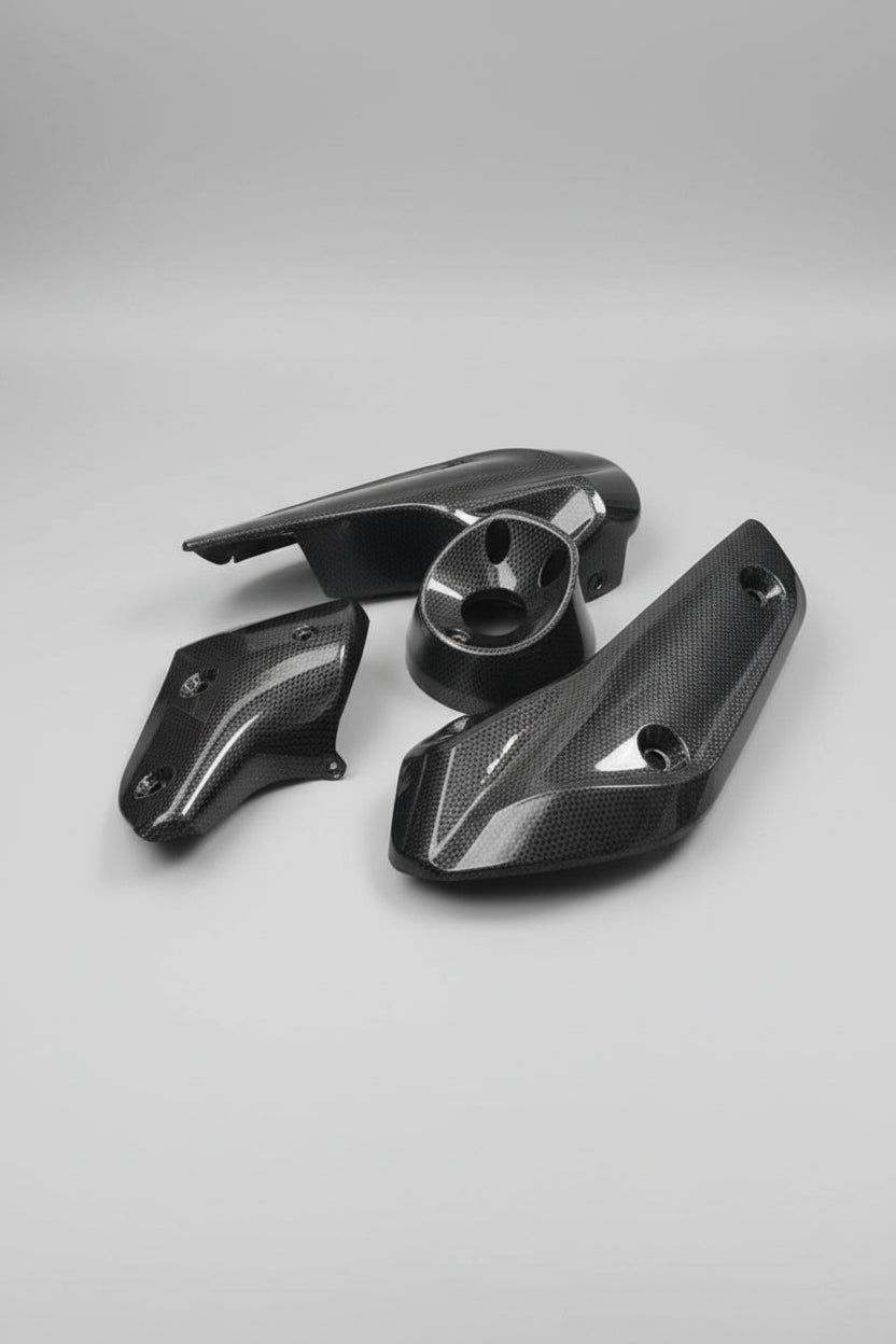 Yamaha T-max 530 2017-2019 Carbon Heat Shield Exhaust Muffler Protection Kit x|403130707927