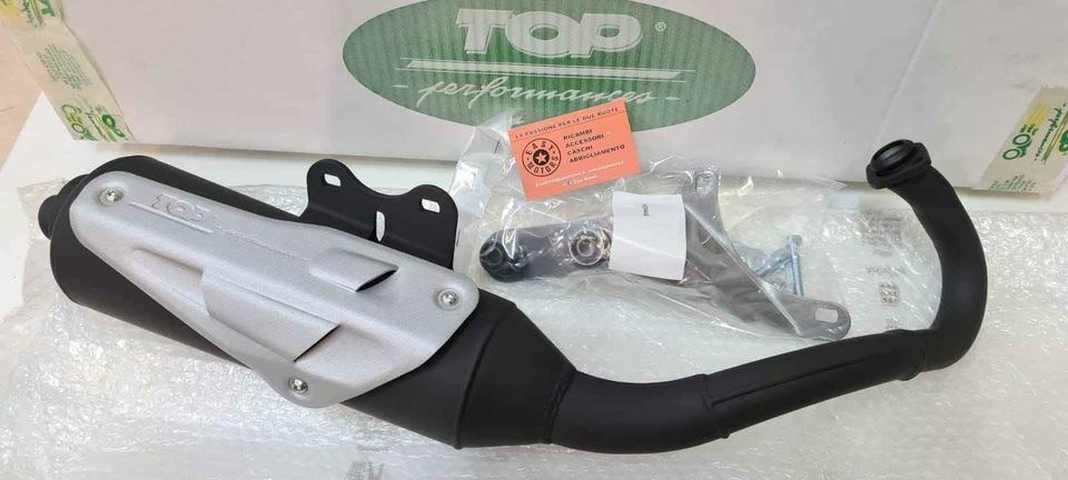 9929460 SCARICO MARMITTA TOP POWERED APRILIA SR R FACTORY 50 2T MOTORE PIAGGIO - Foto 2 di 5