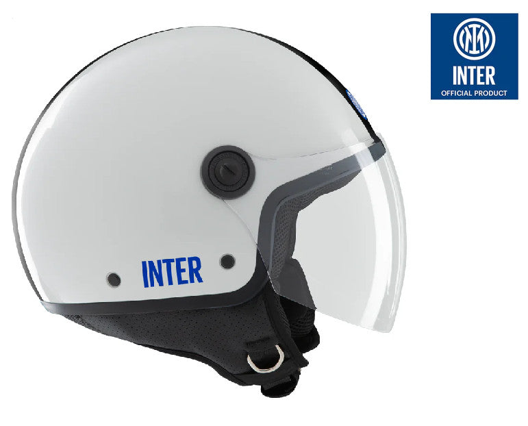 CASCO EL'JETTIN JET CON VISIERA MOTO SCOOTER FC INTER INTERNAZIONALE MILANO