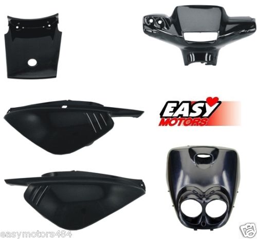 YAMAHA BW'S MBK BOOSTER NEXT GENERATION NG <98 BLACK PLASTIC FAIRINGS KIT|406793367556