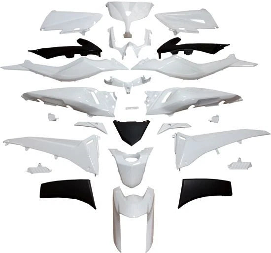 77380070 WHITE BLACK PAINTED FAIRING KIT Yamaha TMAX T-MAX 530 2015 2016 29pcs|366297411331