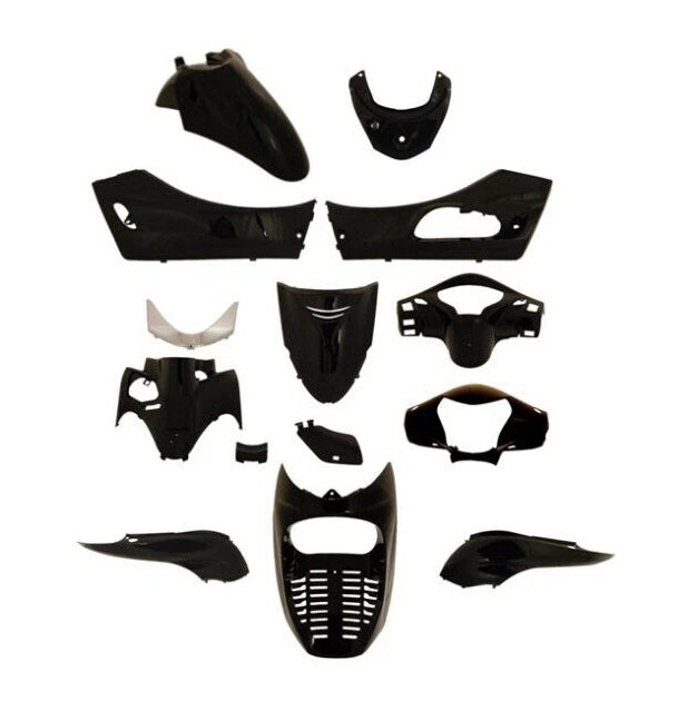 KIT PLASTIC FAIRINGS BLACK PAINTED SHELLS for Honda Sh 300 2007->2010|277827443726