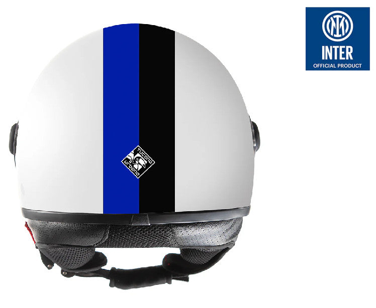 CASCO EL'JETTIN JET CON VISIERA MOTO SCOOTER FC INTER INTERNAZIONALE MILANO