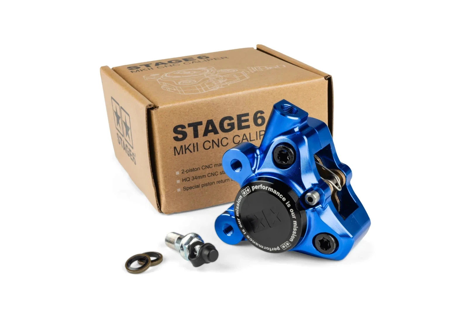 S6-1400381/BL front brake caliper CNC Stage6 Minarelli Piaggio Peugeot BLUE|277822801895