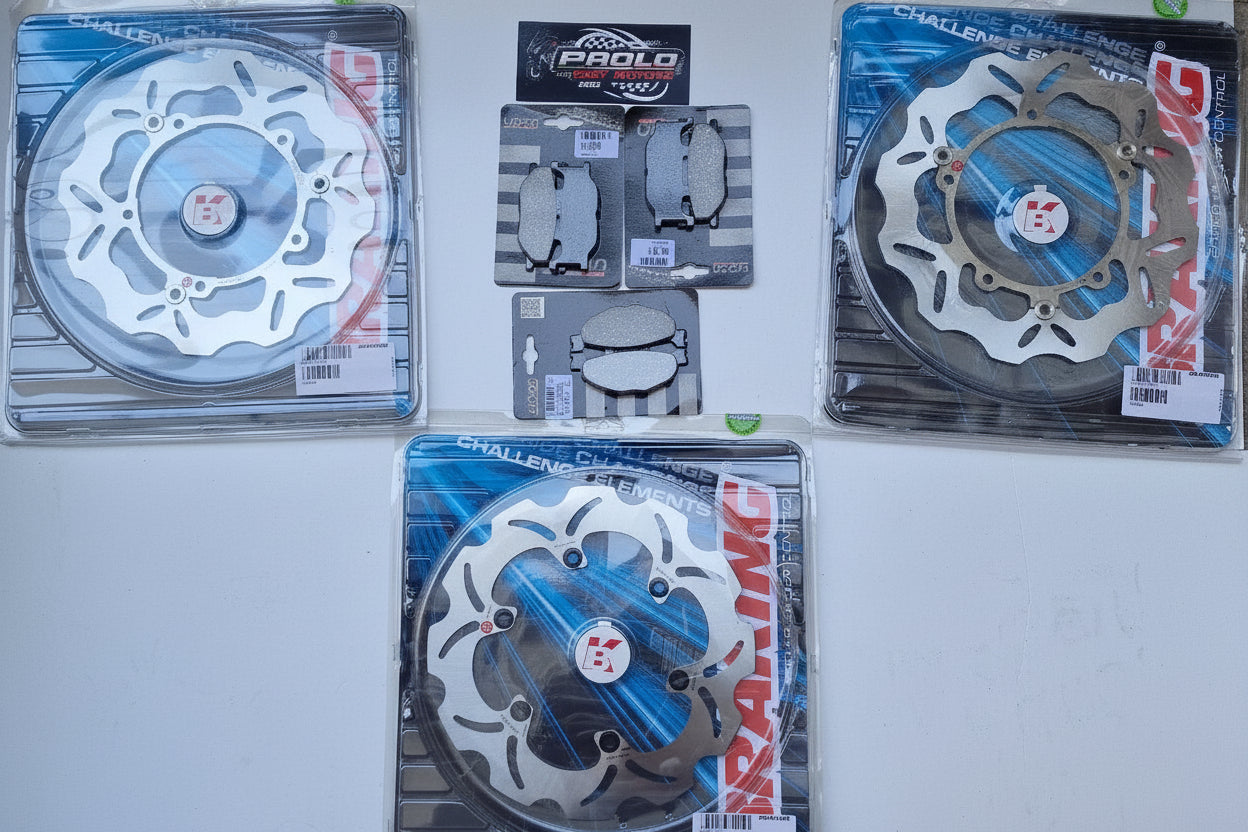 BRAKE DISC KIT + DAISY BRAKING PADS YAMAHA T-MAX TMAX 500 2004 TO 2007|295777217822