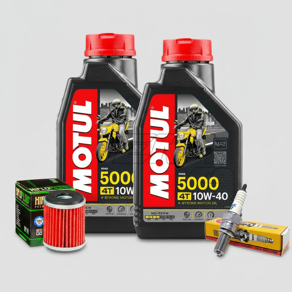 Tagliando YAMAHA X-Max 125 2006-2016 (MOTUL 5000 10W40 + Filtro olio + candela)
