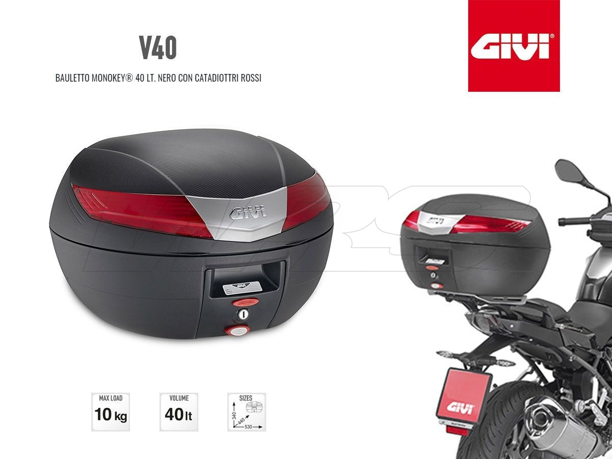 BAULE BAULETTO  MONOKEY VALIGIA V40 NERA 40LT GIVI V40N NERO